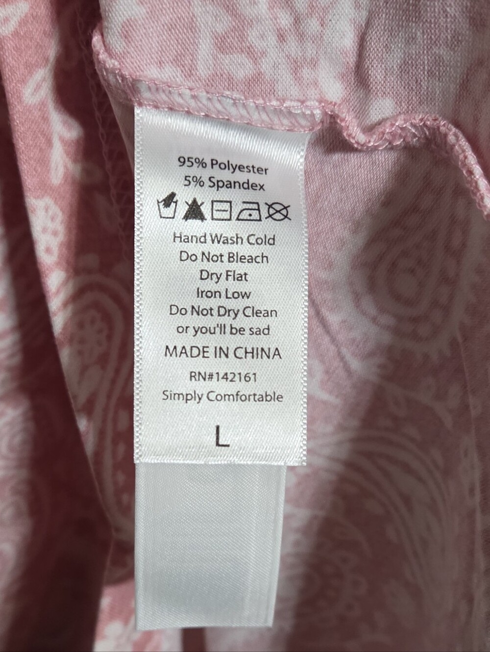 LuLaRoe Pink Paisley Print Sleeveless "Brittany" Hooded Tank Top Size Large NWT - Picture 11 of 13